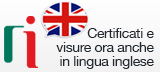 Certificati in lingua inglese